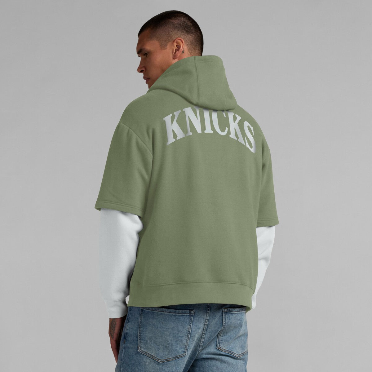 Fanatics New York Knicks Elements Sleek Pullover Hoodie Olive