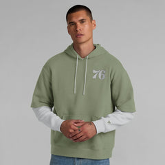 Fanatics Philadelphia 76ers Elements Sleek Pullover Hoodie Olive