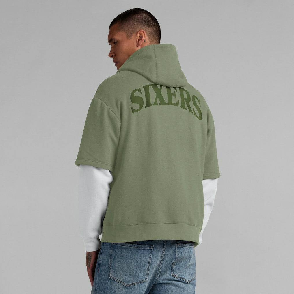 Fanatics Philadelphia 76ers Elements Sleek Pullover Hoodie Olive