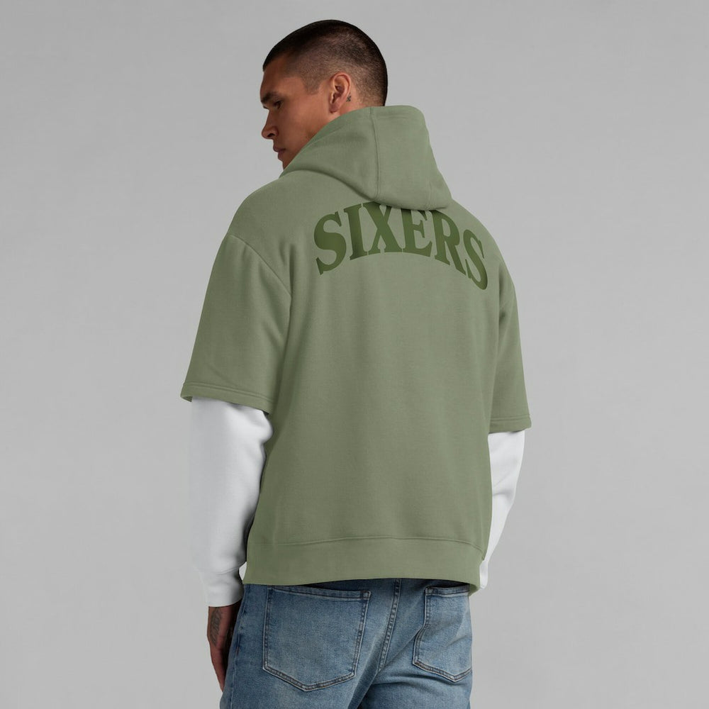 Fanatics Philadelphia 76ers Elements Sleek Pullover Hoodie Olive