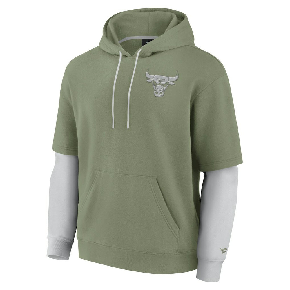 Fanatics Chicago Bulls Elements Sleek Pullover Hoodie Olive