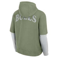 Fanatics Chicago Bulls Elements Sleek Pullover Hoodie Olive