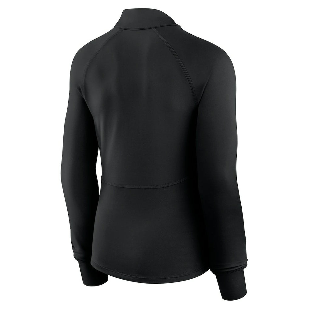 Fanatics Philadelphia 76ers Women's Elements Match Raglan Quarter-Zip Top Black