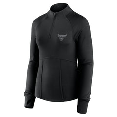 Fanatics Chicago Bulls Women's Elements Match Raglan Quarter-Zip Top Black