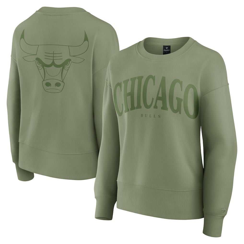 Fanatics Chicago Bulls Women's Elements Flow Pullover Sweatshirt Olive