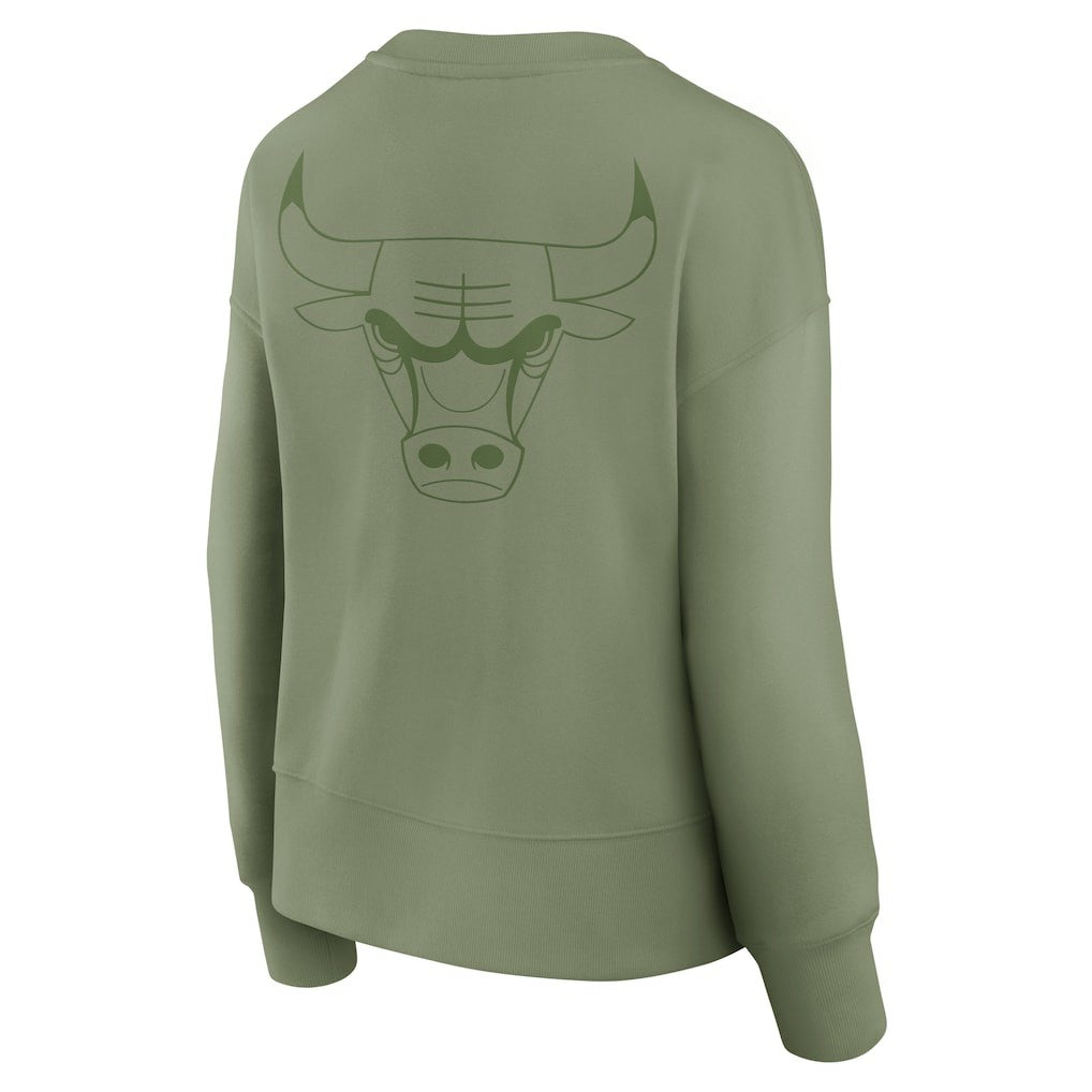 Fanatics Chicago Bulls Women's Elements Flow Pullover Sweatshirt Olive