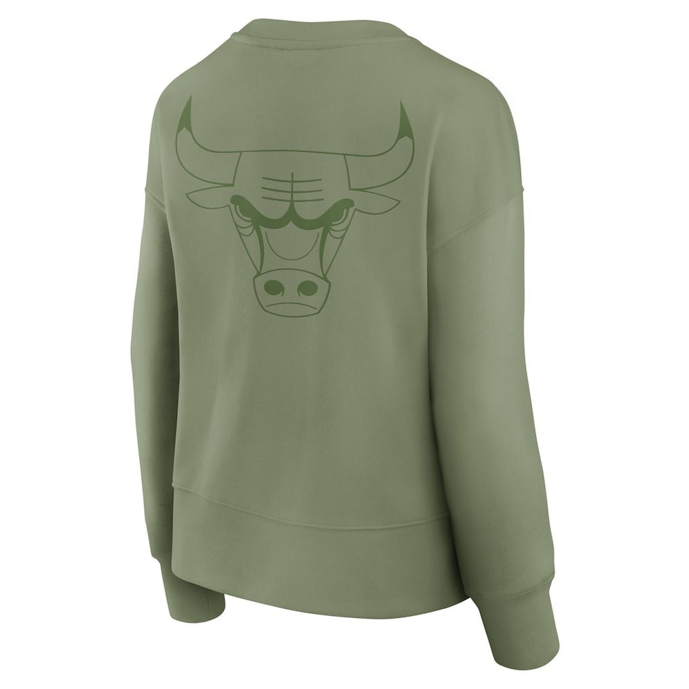 Fanatics Chicago Bulls Women's Elements Flow Pullover Sweatshirt Olive