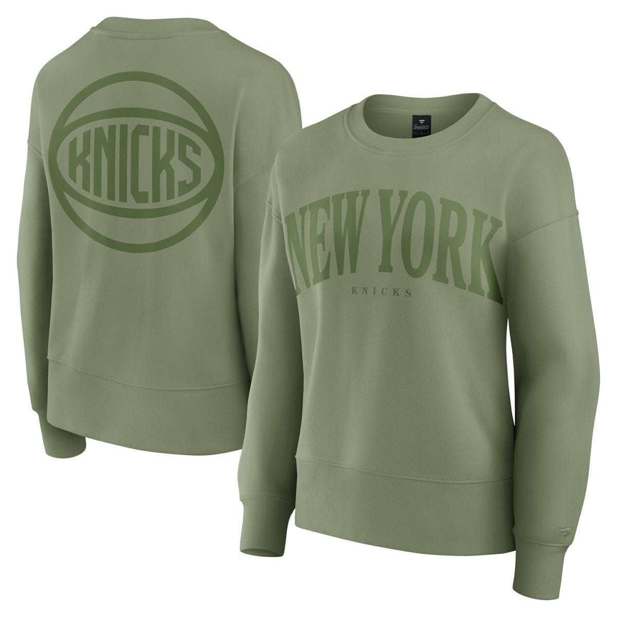 Fanatics New York Knicks Women's Elements Flow Pullover Sweatshirt Olive