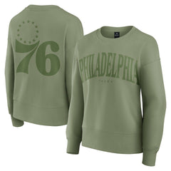Fanatics Philadelphia 76ers Women's Elements Flow Pullover Sweatshirt Olive
