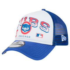 Chicago Cubs New Era Retro Wordmark 9FORTY A-Frame Trucker Adjustable Hat Online
