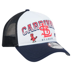 St. Louis Cardinals New Era Retro Wordmark 9FORTY A-Frame Trucker Adjustable Hat Online