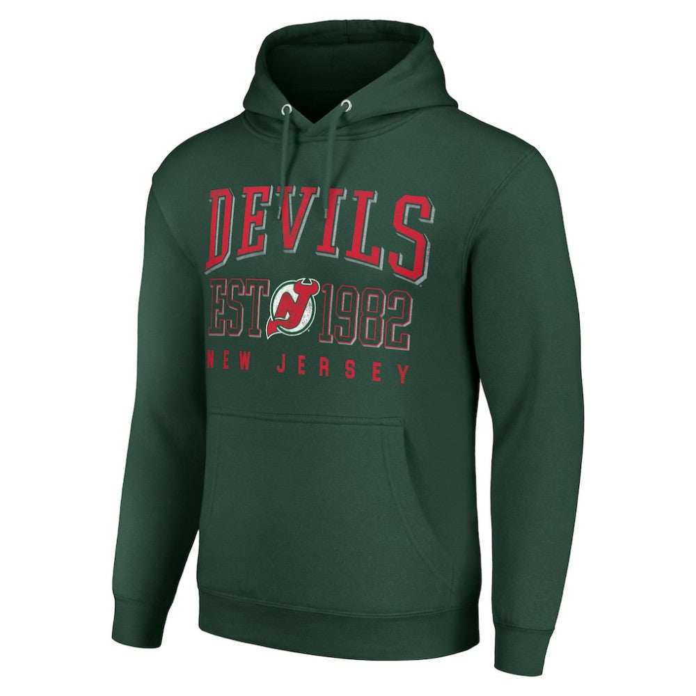 New Jersey Devils Starter Retro Graphic Pullover Hoodie - Green | NHL Clearance