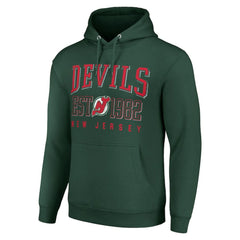 New Jersey Devils Starter Retro Graphic Pullover Hoodie - Green | NHL Clearance