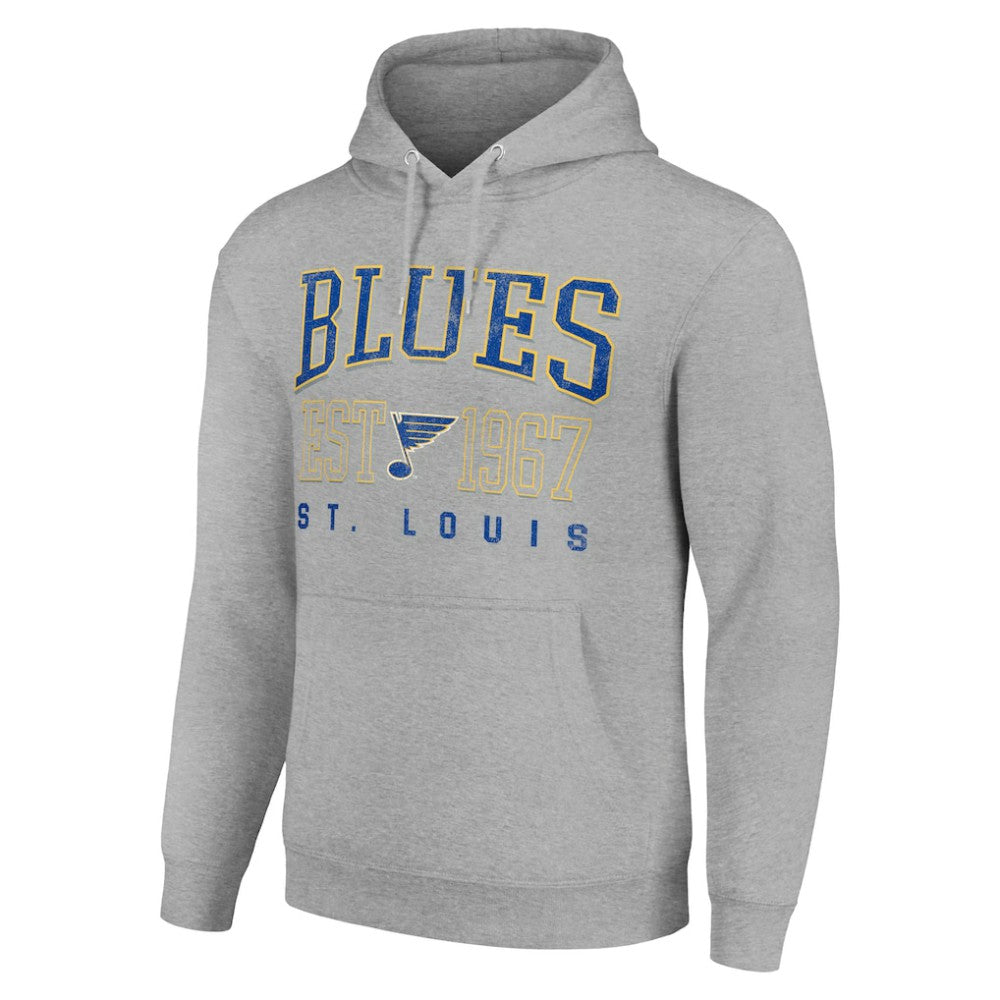 St. Louis Blues Starter Retro Graphic Pullover Hoodie - Heather Gray | NHL near me