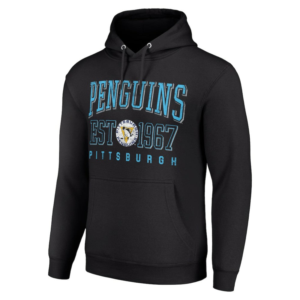 Pittsburgh Penguins Starter Retro Graphic Pullover Hoodie - Black | NHL Lifestyle