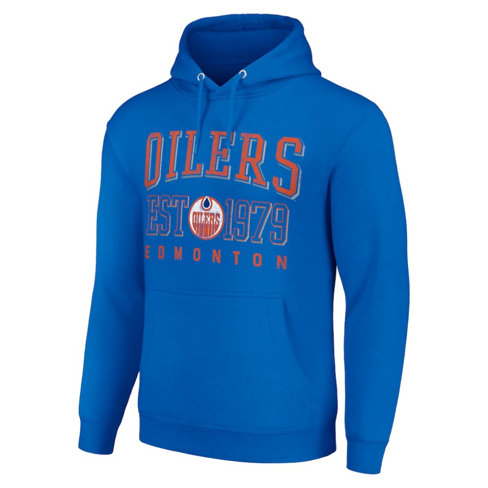 Edmonton Oilers Starter Retro Graphic Pullover Hoodie - Royal | NHL discount