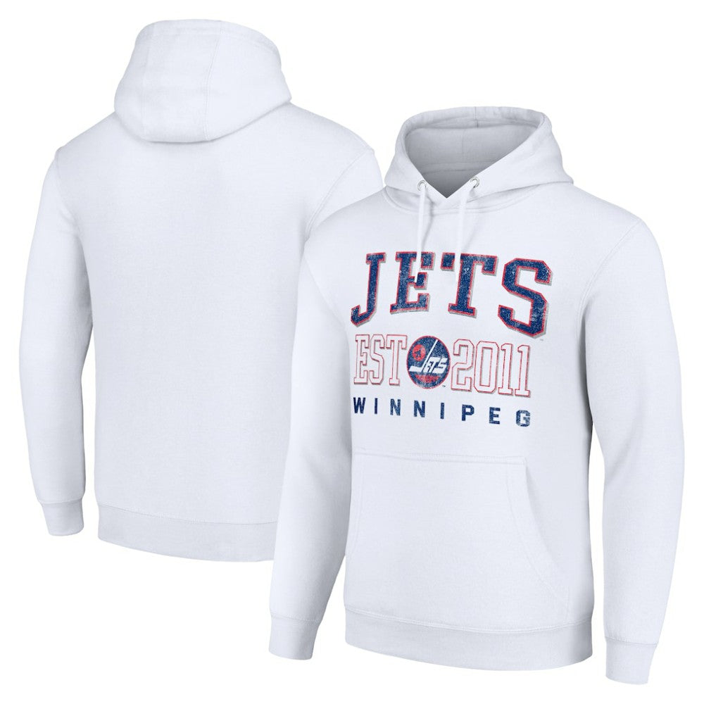 Winnipeg Jets Starter Retro Graphic Pullover Hoodie - White | NHL discount