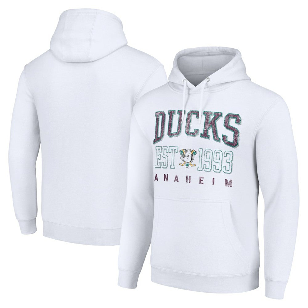 Anaheim Ducks Starter Retro Graphic Pullover Hoodie - White | NHL on sale