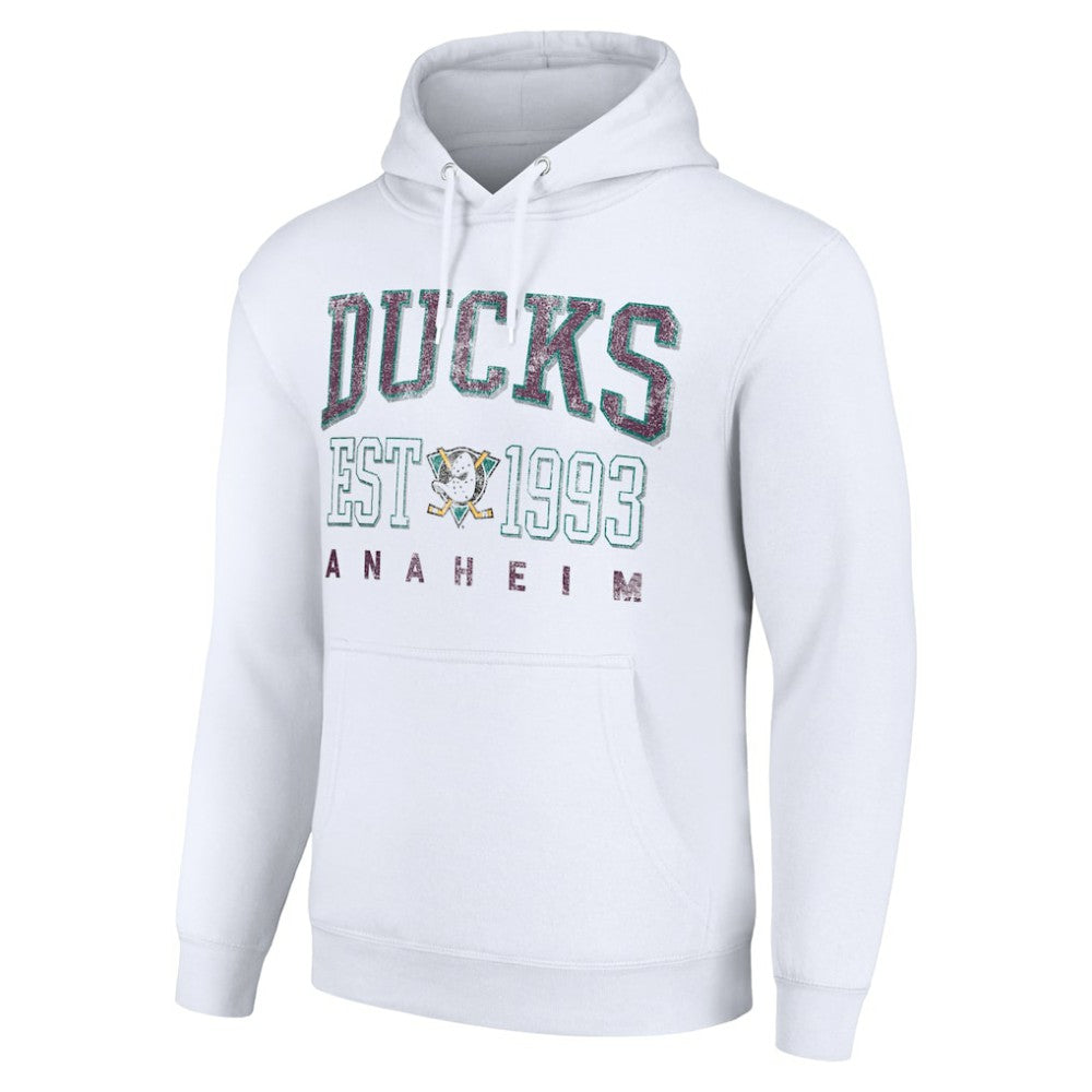 Anaheim Ducks Starter Retro Graphic Pullover Hoodie - White | NHL on sale