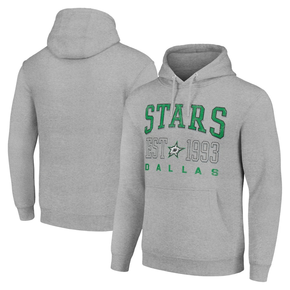 Dallas Stars Starter Graphic Pullover Hoodie - Heather Gray | NHL Lifestyle