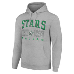 Dallas Stars Starter Graphic Pullover Hoodie - Heather Gray | NHL Lifestyle