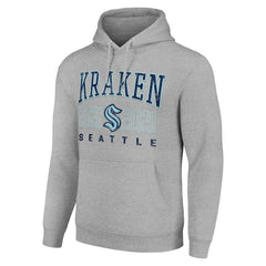 Seattle Kraken Starter Graphic Pullover Hoodie - Heather Gray | NHL sale