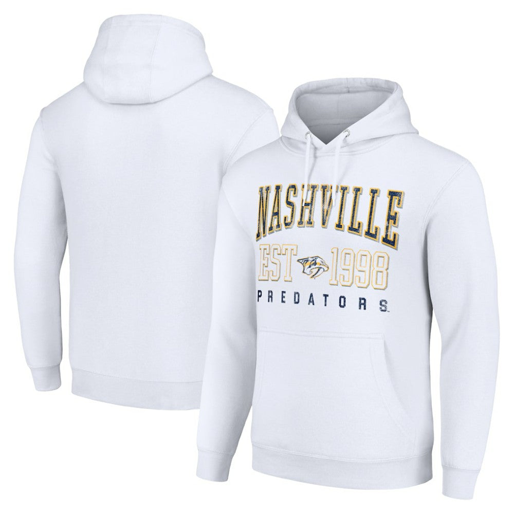 Nashville Predators Starter Graphic Pullover Hoodie - White | NHL Lifestyle
