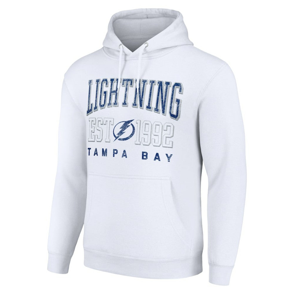 Tampa Bay Lightning Starter Graphic Pullover Hoodie - White | NHL Clearance