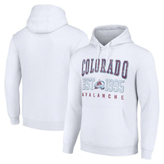 Colorado Avalanche Starter Graphic Pullover Hoodie - White | NHL Clearance