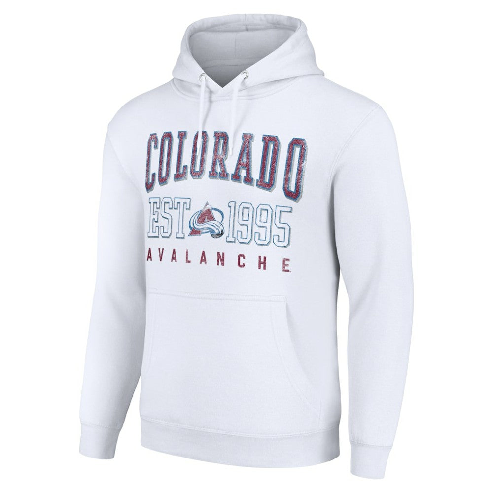 Colorado Avalanche Starter Graphic Pullover Hoodie - White | NHL Clearance