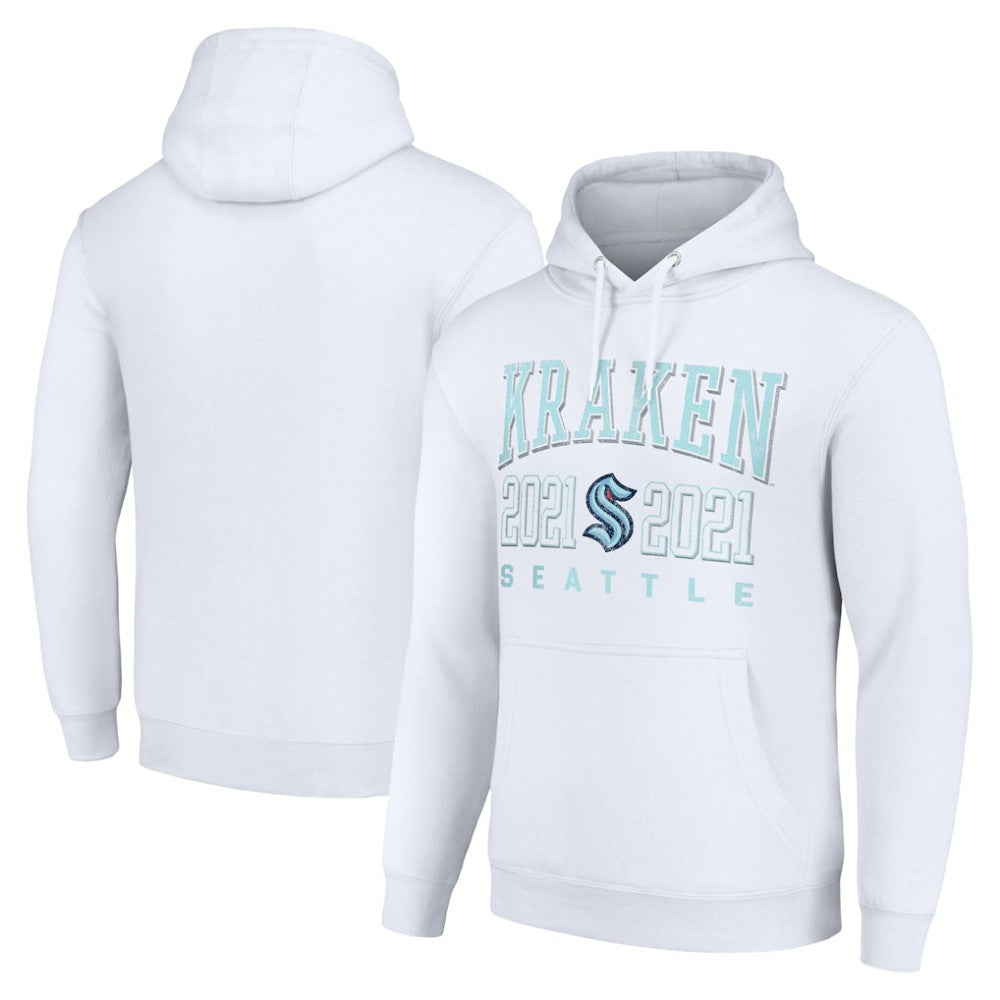 Seattle Kraken Starter Graphic Pullover Hoodie - White | NHL Lifestyle