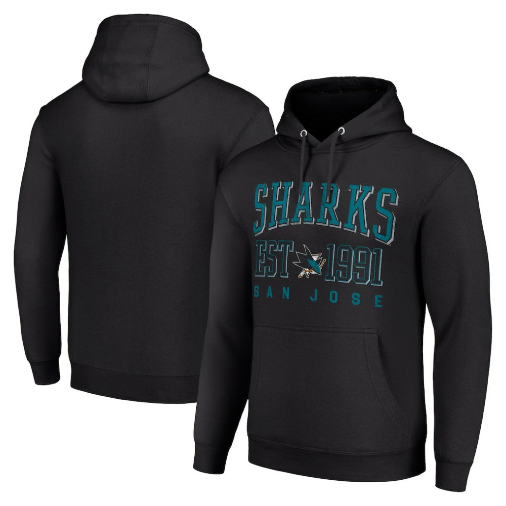 San Jose Sharks Starter Graphic Pullover Hoodie - Black | NHL sale