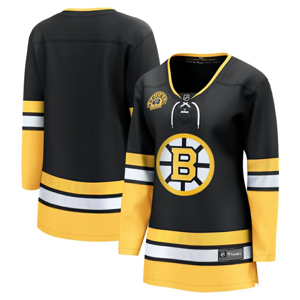 Boston Bruins Fanatics Women's Alternate 100th Anniversary Breakaway Jersey - Black | Fanatics online