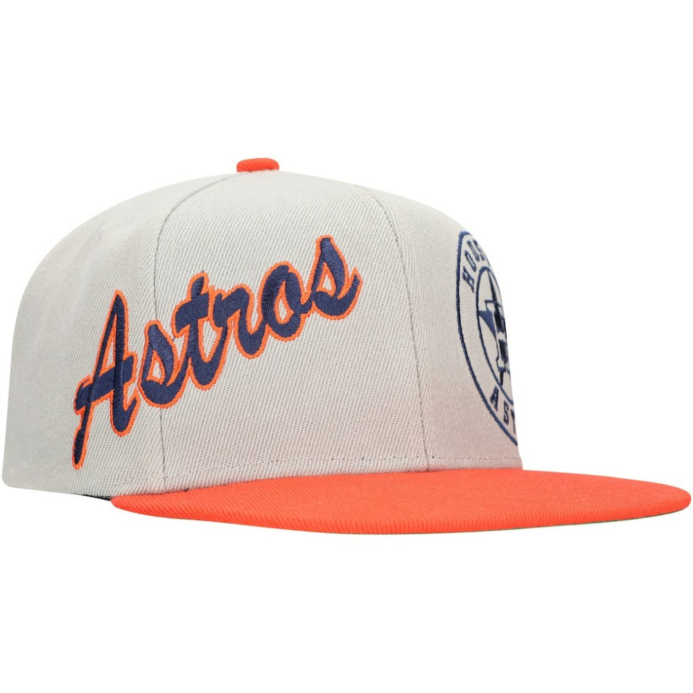 Houston Astros Mitchell & Ness Knock Out Panel Snapback Hat Online