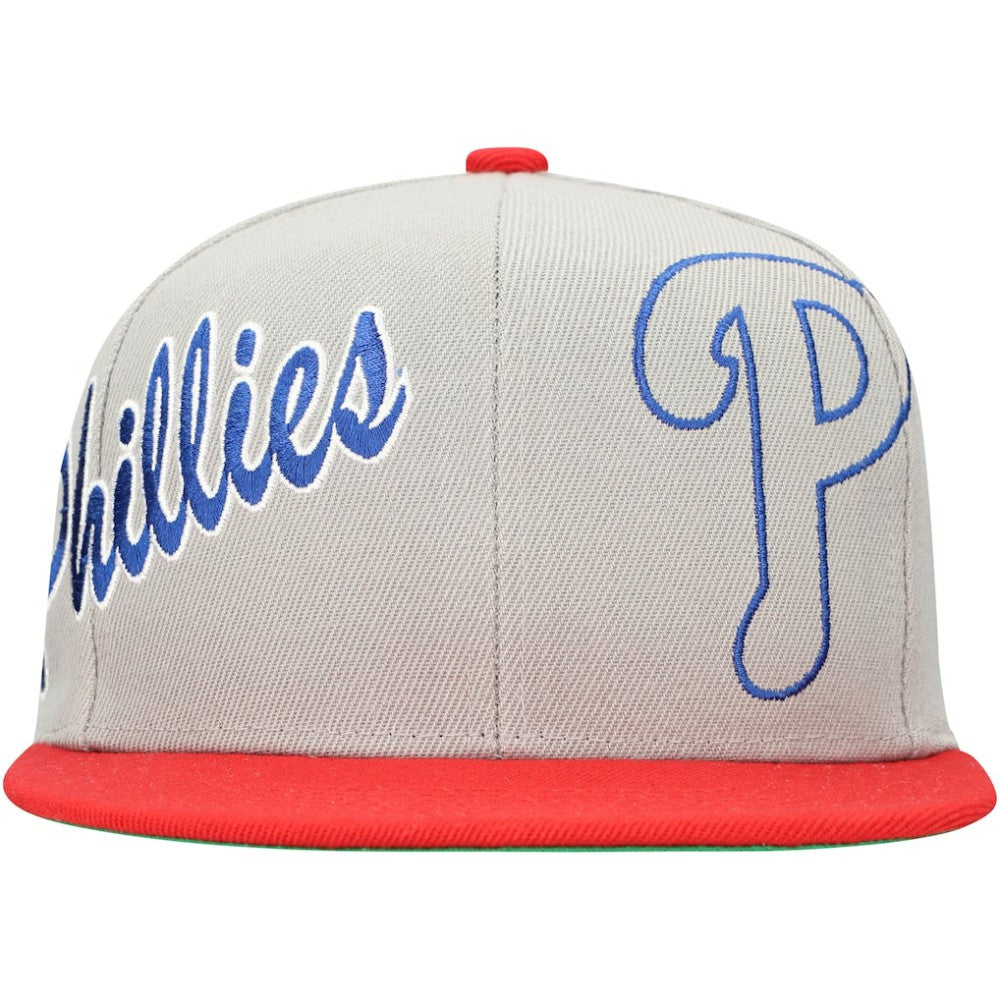 Philadelphia Phillies Mitchell & Ness Knock Out Panel Snapback Hat for sale