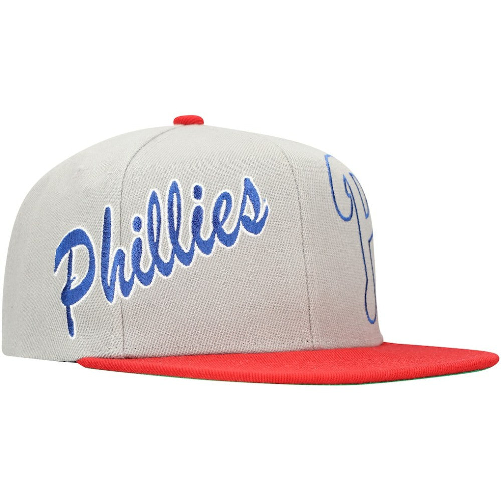 Philadelphia Phillies Mitchell & Ness Knock Out Panel Snapback Hat for sale