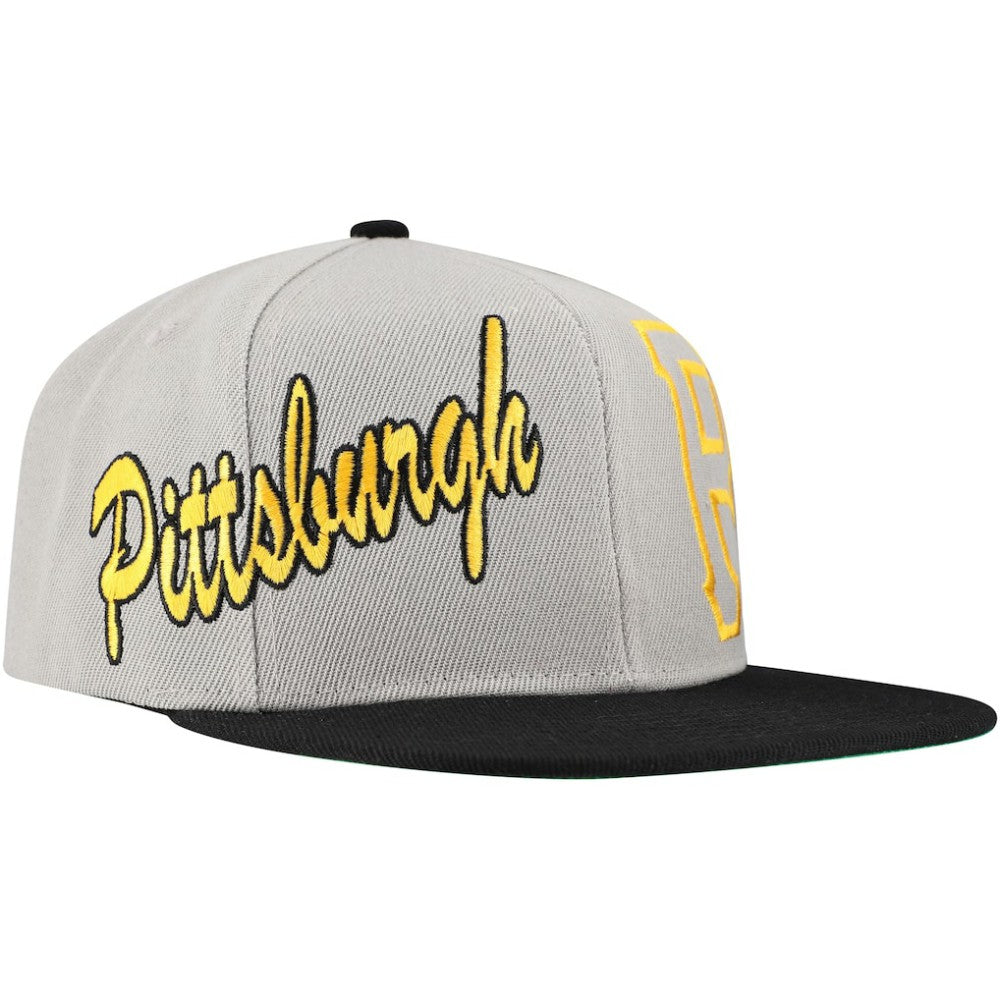 Pittsburgh Pirates Mitchell & Ness Knock Out Panel Snapback Hat for sale