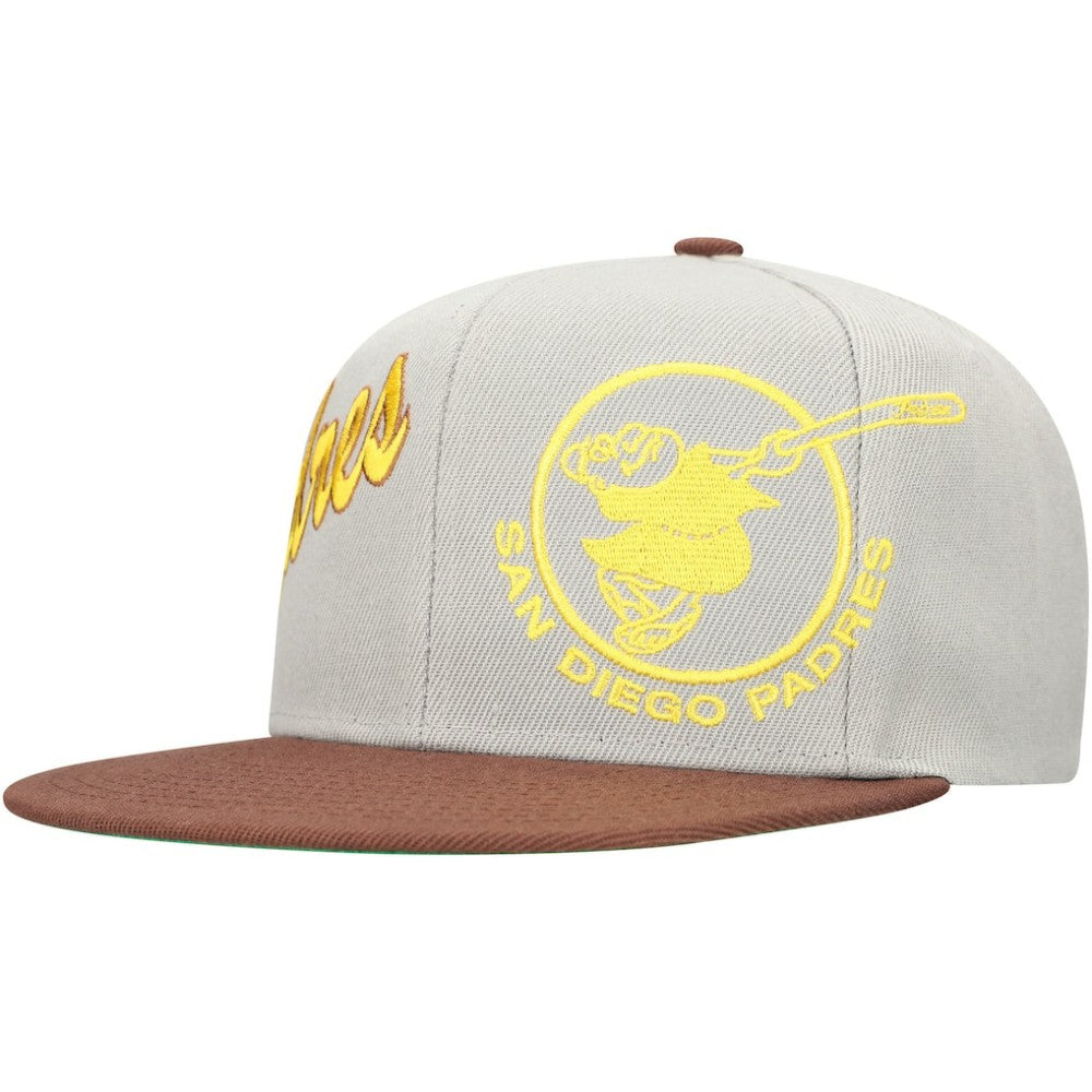 San Diego Padres Mitchell & Ness Knock Out Panel Snapback Hat Outlet