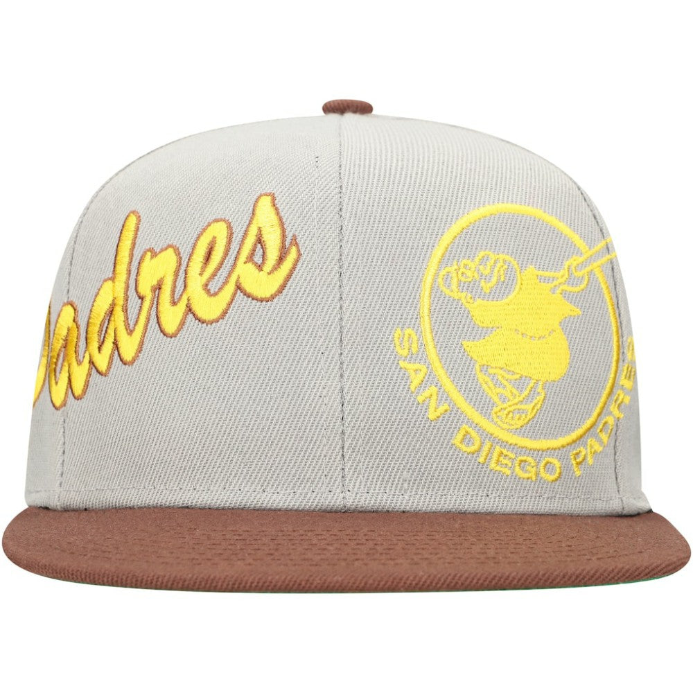 San Diego Padres Mitchell & Ness Knock Out Panel Snapback Hat Outlet