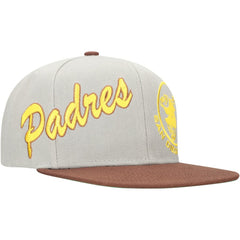 San Diego Padres Mitchell & Ness Knock Out Panel Snapback Hat Outlet