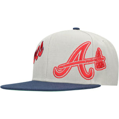 Atlanta Braves Mitchell & Ness Knock Out Panel Snapback Hat for sale