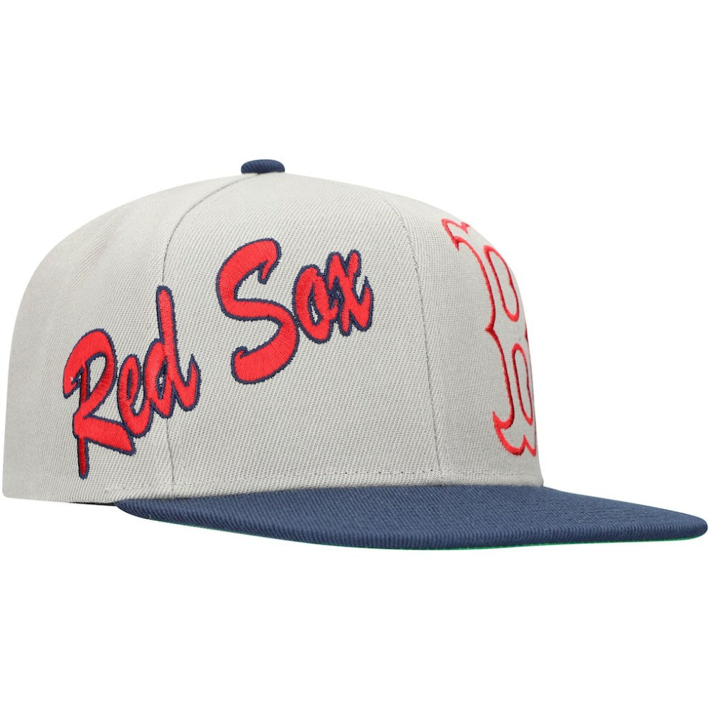 Boston Red Sox Mitchell & Ness Knock Out Panel Snapback Hat for sale