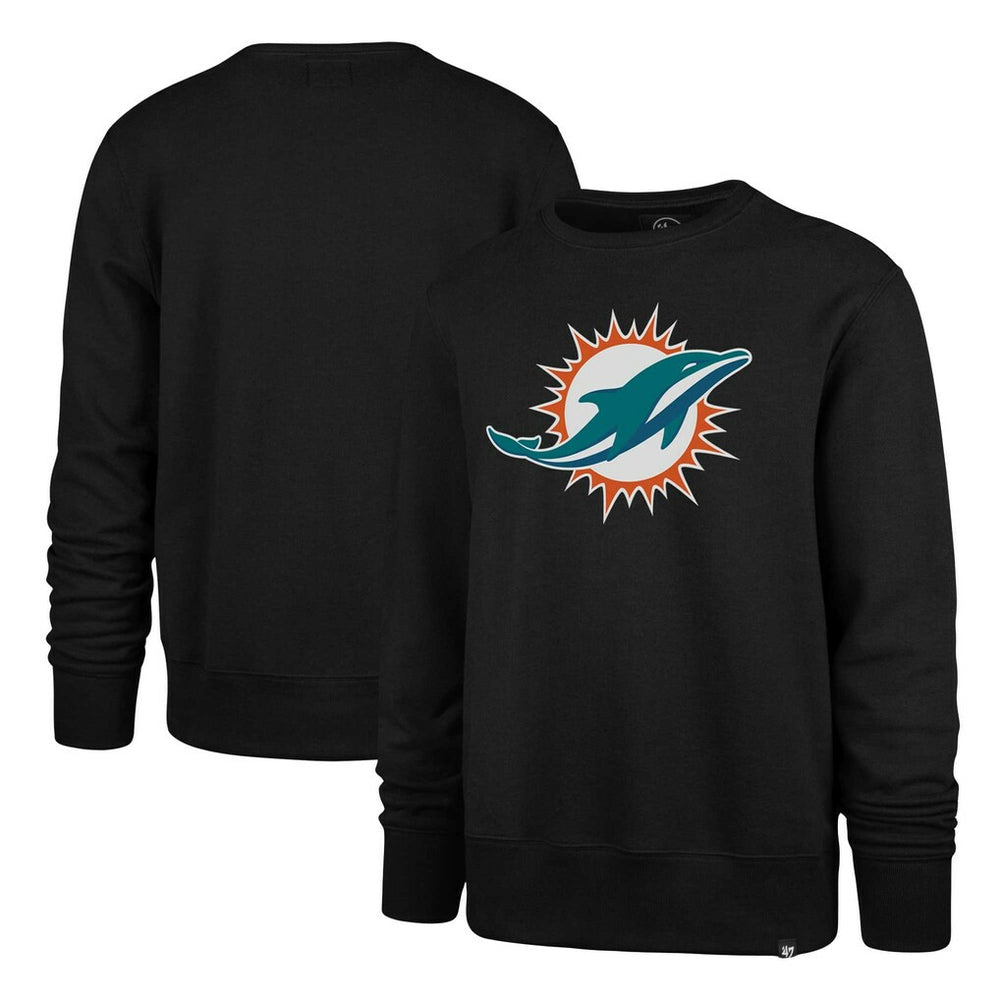 Miami Dolphins '47 Imprint Headline Pullover Sweatshirt - Black - 47 brand