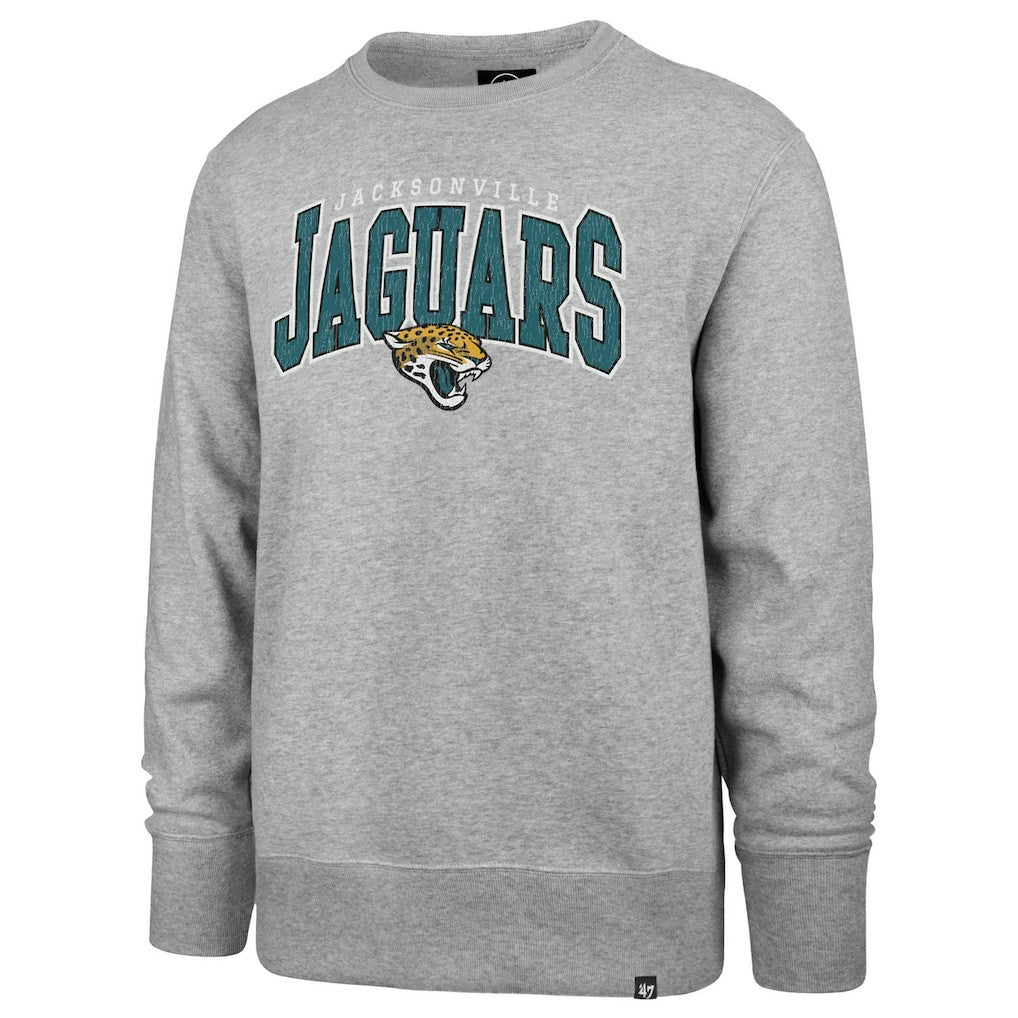 Jacksonville Jaguars '47 Varsity Block Headline Pullover Sweatshirt - Gray - 47 brand