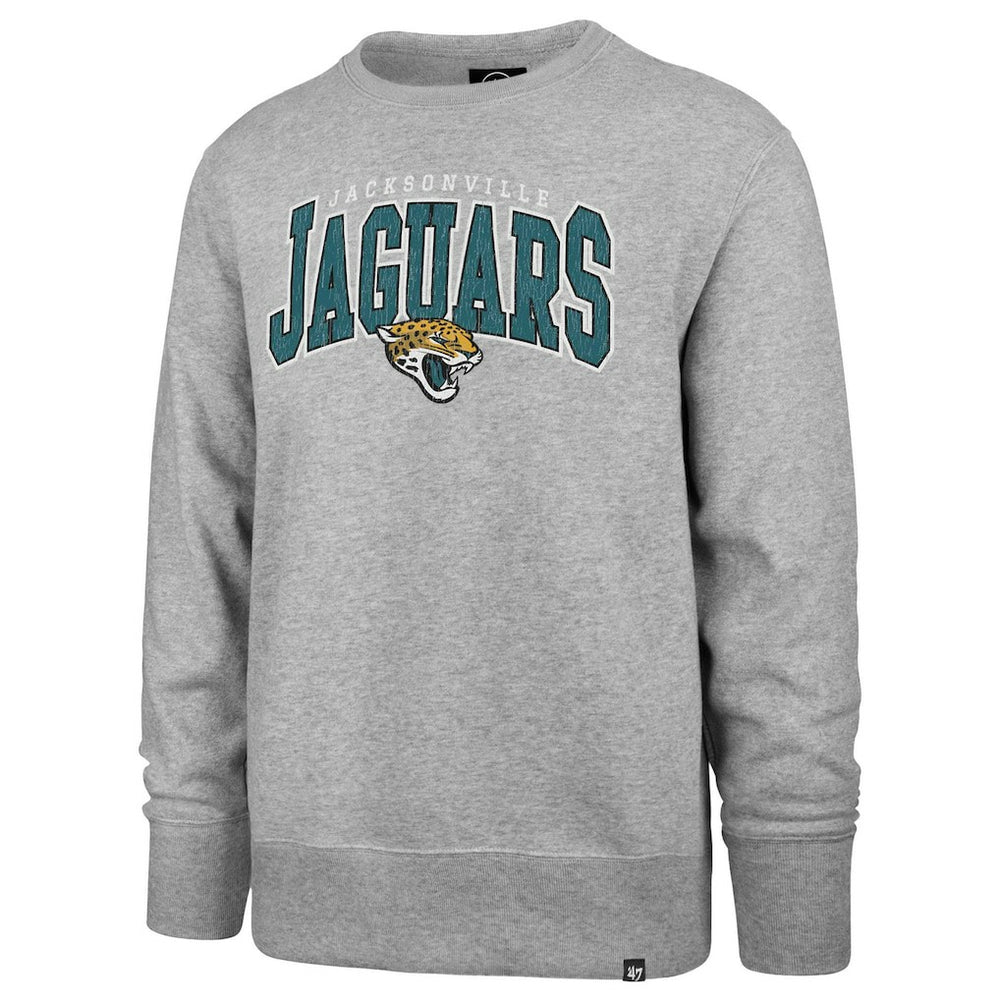 Jacksonville Jaguars '47 Varsity Block Headline Pullover Sweatshirt - Gray - 47 brand