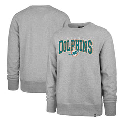 Miami Dolphins '47 Varsity Block Headline Pullover Sweatshirt - Gray - 47 brand
