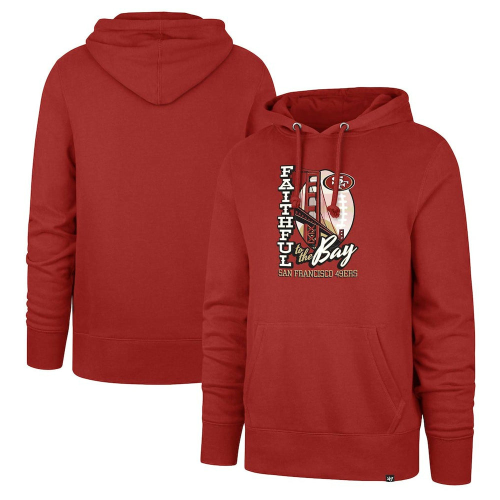 San Francisco 49ers '47 Regional Headline Pullover Hoodie - Scarlet - 47 brand
