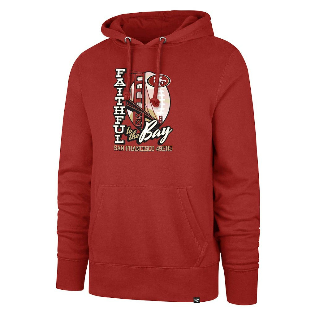 San Francisco 49ers '47 Regional Headline Pullover Hoodie - Scarlet - 47 brand