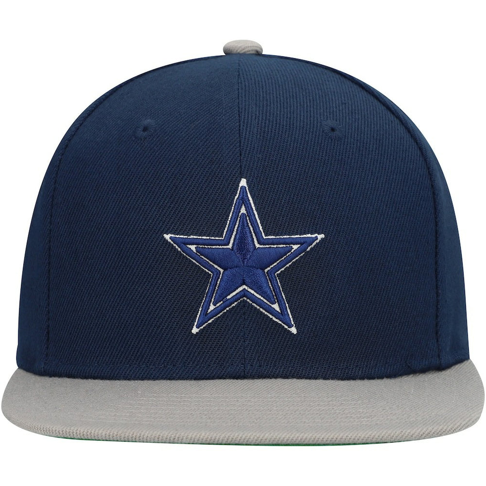 Dallas Cowboys Youth Two-Tone Snapback Hat - Navy/Silver - Mitchell & Ness