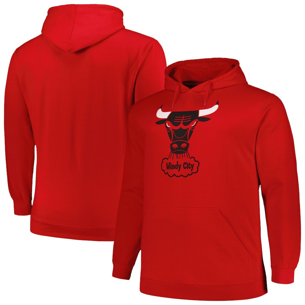 Mitchell & Ness Chicago Bulls Hardwood Classics Big & Tall Pullover Hoodie Red